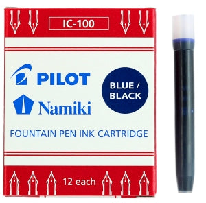Pilot blå/svarta reservoarpenna bläckpatroner
