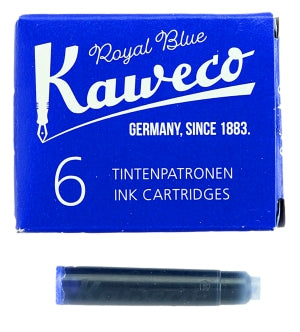 Cartouches d'encre pour stylo plume Kaweco bleu royal