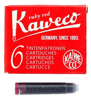 Kaweco rubinrøde fyllepennblekkpatroner